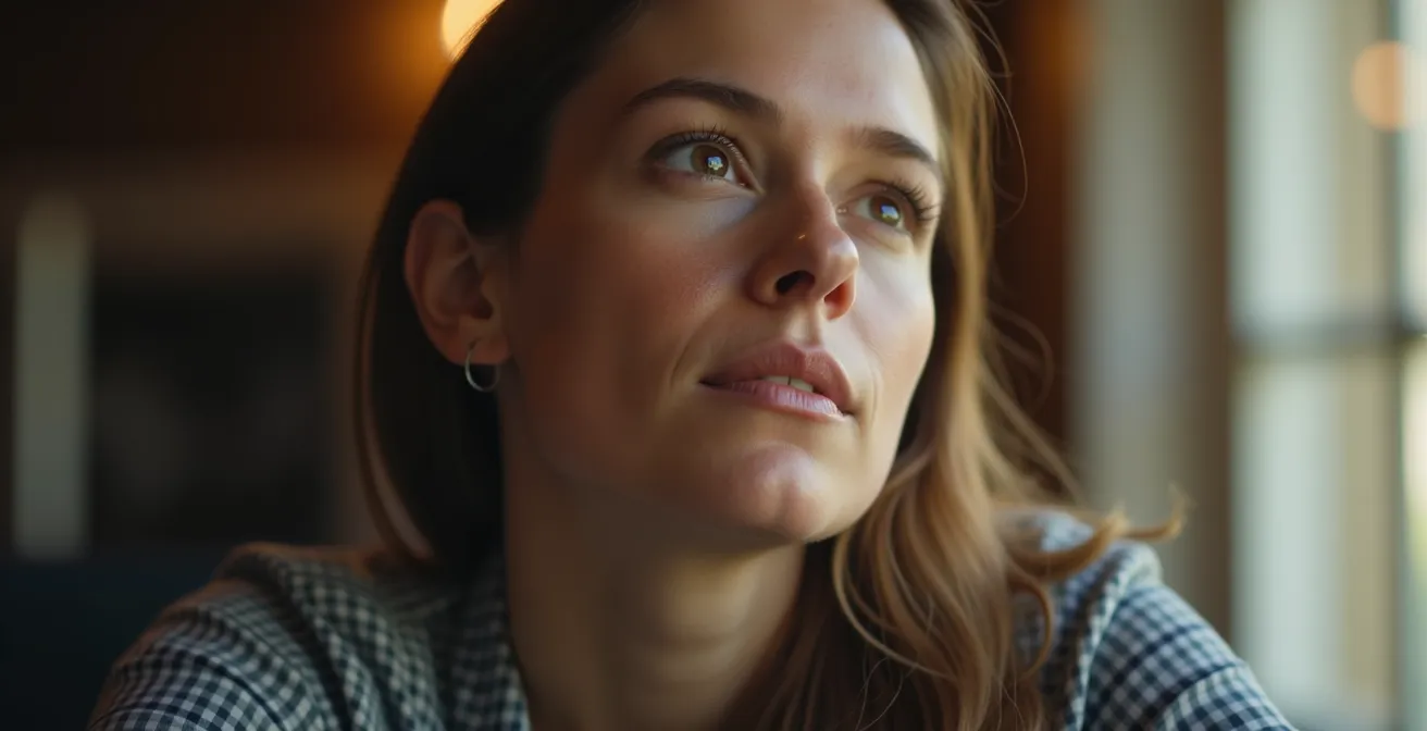 Portrait rapproché d'un professionnel en réflexion stratégique